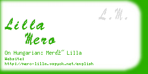 lilla mero business card